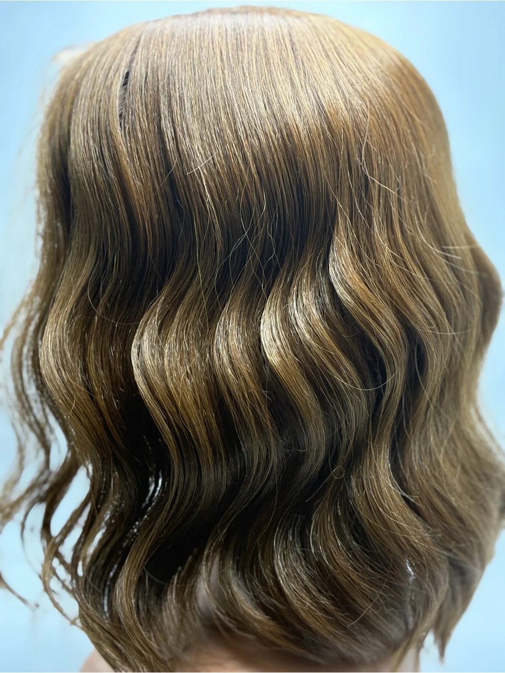 Women's mocha brown Lace Front Bob Wig - Soft Natural Waves